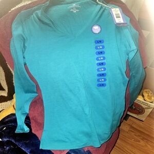 Women's Teal Long Sleeve Top